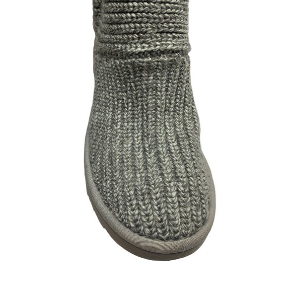 UGG Classic Knit Cardy 5819‎ Charcoal Grey Knit Tall Fold Over Boot - Picture 3 of 11
